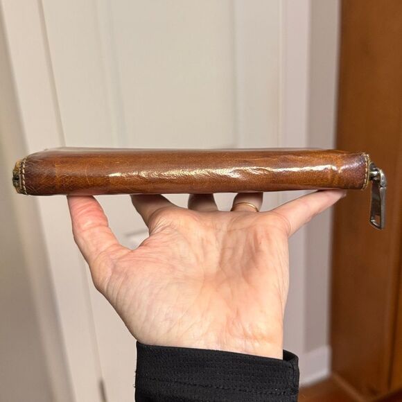 COACH 1941 WATER-BUFFALO LEATHER ACCORDIAN ZIP WALLET CLUTCH 2015 RUNWAY RARE! - Picture 11 of 17